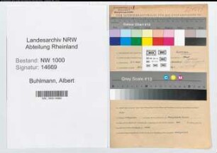 Entnazifizierung Albert Buhlmann, geb. 05.09.1908 (Techn.Angest.)