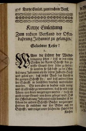 Geliebter Leser!