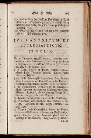 Jus canonicum et ecclesiasticum.