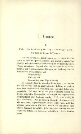 Ueber die Zeichnung der Vögel und Säugethiere (Eimer)