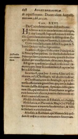 Cap. XXVI. De Cacodaemonum distinctione