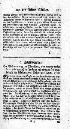 Die Bestimmung des Menschen. Von neuem verbesserte und vermehrte Auflage mit einigen Zusätzen.