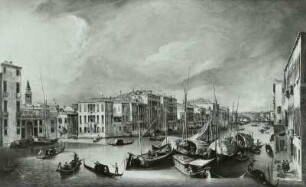 Der Canal Grande in Venedig mit der Rialtobrücke : Venedig, Der Canal Grande mit der Rialtobrücke, Gemälde