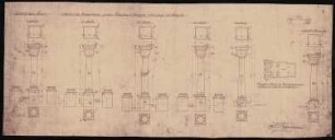Königliches Residenzschloss Posen, Posen: Versetzplan 6 Säulen Kaisertreppe 1. und 2.OG 1:20