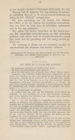 Publicatie van wege en in naam des konings