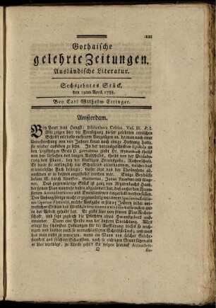 Sechszehntes Stück, den 19ten April, 1788.