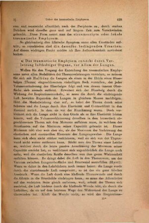 Über das traumatische Emphysem