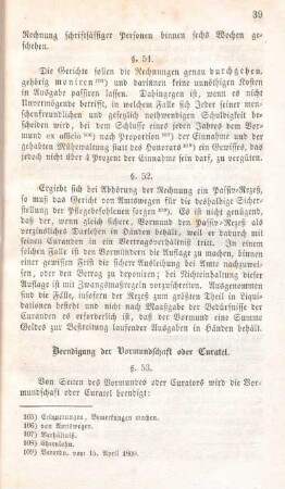Beendigung der Vormundschaft oder Curatel.
