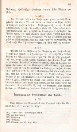 Beendigung der Vormundschaft oder Curatel.