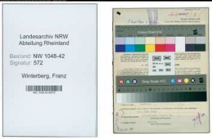 Entnazifizierung Franz Winterberg , geb. 23.08.1900 (Arbeiter)