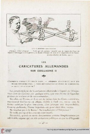 Les caricatures allemandes sur Guillaume II
