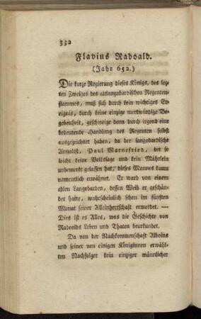 Flavius Radoald. (Jahr 652.)