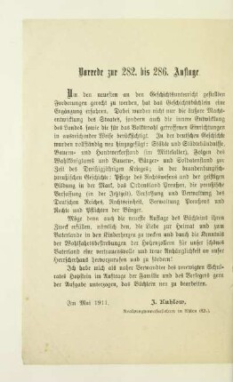 Vorrede zur 282. bis 286. Auflage