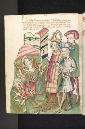 Die Geschichte von zwei Freunden (Vaticinium/ Amici): Kaiser Ludwig läßt die Ehefrau Alexanders und ihren Geliebten verbrennen