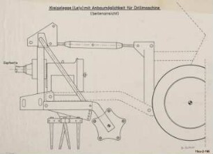 Kreiselegge (Lely) mit Anbaumöglichkeit für Drillmaschine (Seitenansicht)