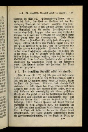 137-143, § 6. Die französische Republik erstickt die römische