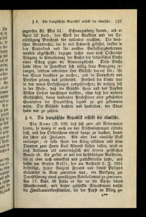137-143, § 6. Die französische Republik erstickt die römische