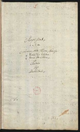 Magnificat; V (4), Coro, vla (4), cemb; D-Dur; P 246