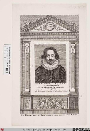 Bildnis Henning Köhler (Koeler, Coeler)