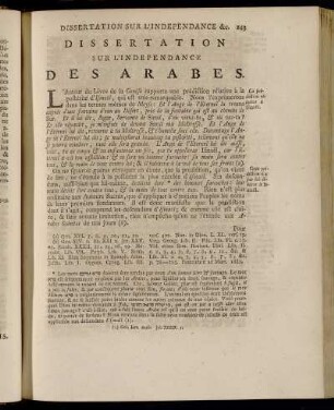 Dissertation sur L´Independance des Arabes.
