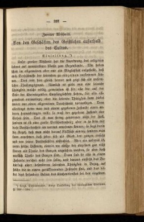Zweiter Abschnitt. Von den Geschäften des Geistlichen außerhalb des Cultus