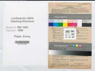 Entnazifizierung Emmy Pieper, geb. 27.12.1921 (Sachbearbeiterin)