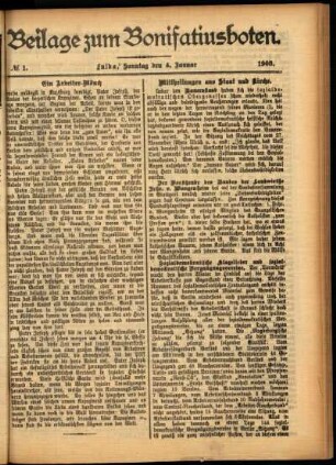 Zweite Ausgabe vom Sonntag, den 04. Januar 1903.