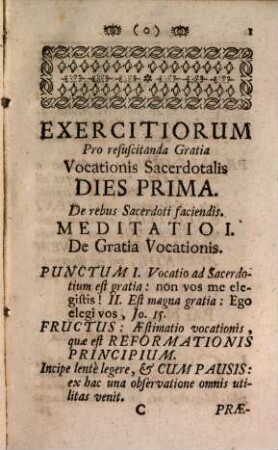Gratia Vocationis Sacerdotalis : Ex Apostoli Consilio Resuscitata, Per Sacras Commentationes Venerabili Clero Accommodatas, Ad Spiritus Renovationem Sive In Communi Conventu, Sive In Solitario Secessu Instituendam