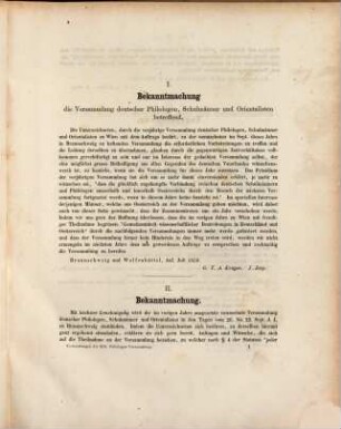 Verhandlungen der ... Versammlung Deutscher Philologen und Schulmänner, 19. 1860 (1861), 26. - 29. Sept.