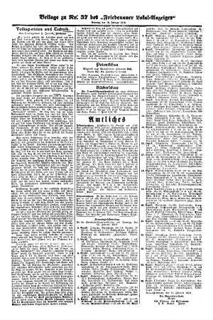 Beilage zu Nr. 37