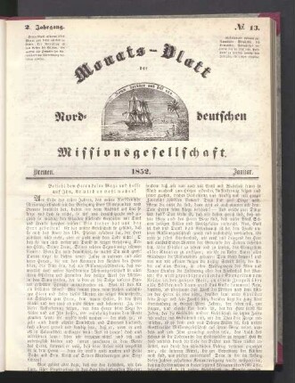 N°. 13. 1852. Januar