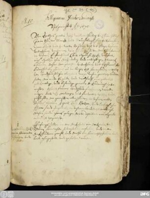 [Faszikel 10] [Allgemeine Deichordnung Herzog Wilhelms V. von Jülich-Kleve-Berg von 1575]