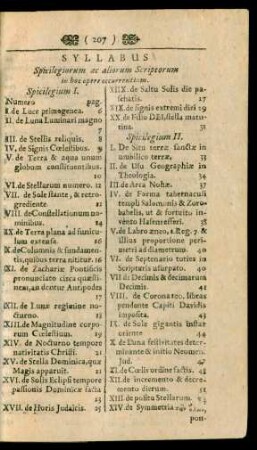 Syllabus Spicilegiorum ac aliorum Scriptorum in hoc opere occurentium