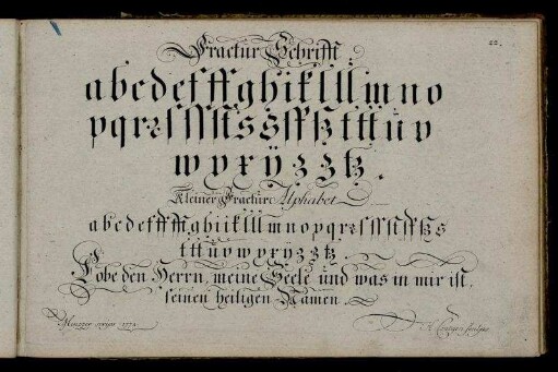 Kleiner Fractur Alphabet