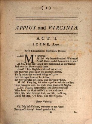 Appius and Virginia : A Tragedy