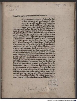 Incipit notabilis exposicio super canonem misse