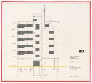 Blocksanierung Reuter Straße, Donau Straße, Pannierstraße, Sonnenallee, Berlin-Neukölln Wohn- und Geschäftshaus: Ansicht von Norden, 1:50