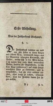 Von der Zeichenkunst überhaupt