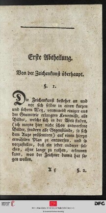 Von der Zeichenkunst überhaupt
