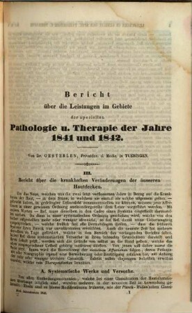 Jahresbericht über die Fortschritte der gesammten Medicin in allen Ländern. 2,2. 1841/42 (1843)