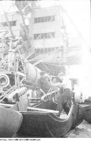 Lauchhammer. Braunkohletagebau. Bagger - Reparaturarbeiten, 1957/59