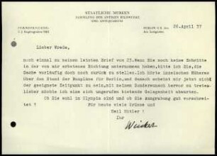 C. Weickert an W. Wrede