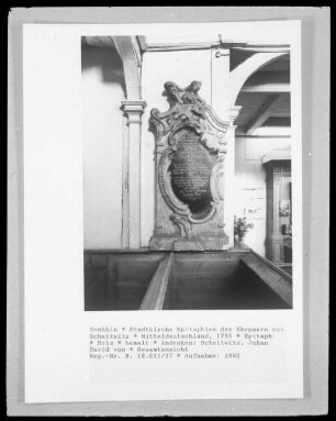 Epitaphien des Ehepaars von Scheitwitz — Epitaph