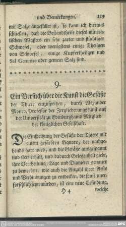 Ein Versuch über die Kunst die Gefäße der Thiere einzuspritzen