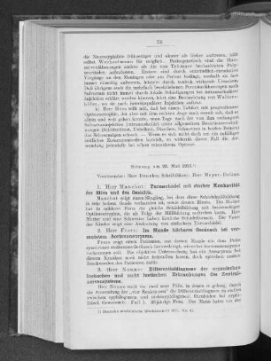 Sitzung am 22. Mai 1911.