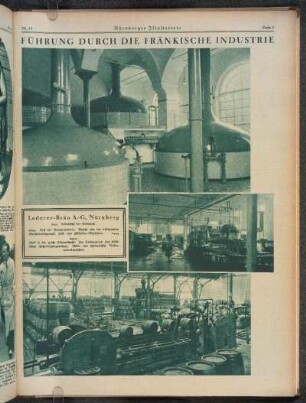 Führung durch die fränkische Industrie. - Lederer Bräu A.-G., Nürnberg