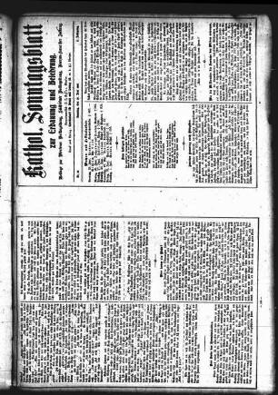 Kathol. Sonntagsblatt zur Erbauung und Belehrung. 1903-1911