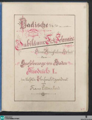 Badische Jubiläums-Fest-Polonaise - Bad Mus.Ms. L52 : orch, stck; C