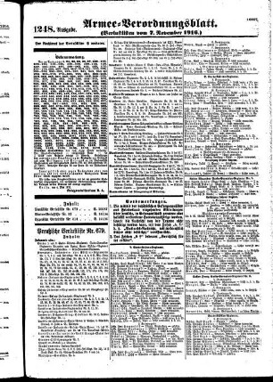 1248. Ausgabe. Dienstag, 7. November 1916