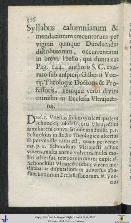Syllabus calumniarum, ...